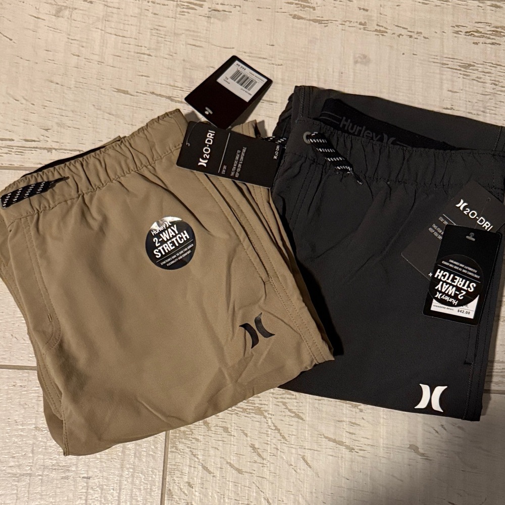 Hurley NWT 2 pairs h2o-dri pants xl boys